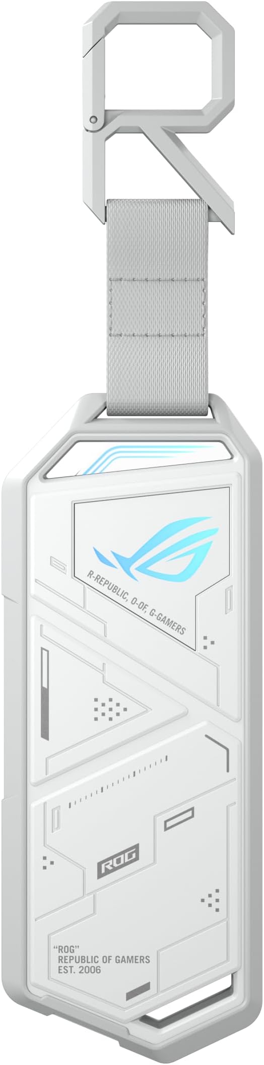 ASUS ROG Strix Arion White M.2 NVMe SSD Enclosure-USB3.2 Gen 2x1 Type-C (10Gbps), Dual USB-C to C & USB-C to A, Screwdriver-Free, Thermal Pads Included, Fits PCIe 2280/2260/2242/2230 M Key/B+M Key