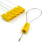 Leadseals(R) 100 Steel Cable Seals Metal Security Seal Numbered Metal Truck Trailer Seals Security Tags Tamper Evident Tags Container Seals Pull Tight Steel Wire Seals (Yellow, 100pcs)