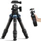 SIRUI Carbon Fiber Travel Tripod with 360° B-00K Arca-Swiss Ballhead, Mini Desktop Tripod for Mirrorless Cameras, Folded Height 12.1", Max Height 16.6″