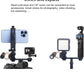 3 Port Cold Shoe Mount Plate for Camera LED Monitor Microphone etc., Aluminum Camera Triple Cold Shoe Extension Bracket Compatible with DJI OSMO Mobile 7P/67/SE, Zhiyun 5S/4/ Feiyu Gimbal Stabilizer