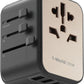 MOMAX Universal Travel Adapter, PD 35W Fast Charge International Power Adapter, 3 USB C & 2 USB A, Worldwide Travel Plug Adapter, International Power Adapter for Europe, USA, Japan, Aus(Type C/A/G/I)