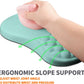 Ergonomic Joint Wrist Support Mouse Pad with Memory Foam Cushion Massage Bump, Carpal Tunnel Pain Relief Mousepad Slope Design for Wrist Rest, 11.8x7.9 in, LightBlue
