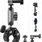 TELESIN Super Clamp Camera Mount with 360° Dual Ball Head, Bike/Bicycle/Motorcycle Handlebar Mount for GoPro Max Hero 13 12 11 10 9 8 7, DJI Osmo Nano 360 Action 5 Pro 4 3, Insta 360 X4 X5 Ace Pro 2