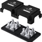 400A Bus Bar 8 M10 (3/8 inch) Terminal Studs Modular Design Tin Plated Copper Distribution Block Negative Pole Electrical Buss Bars 12-48 V DC with Cover for Trailer Marine Boat Car RV
