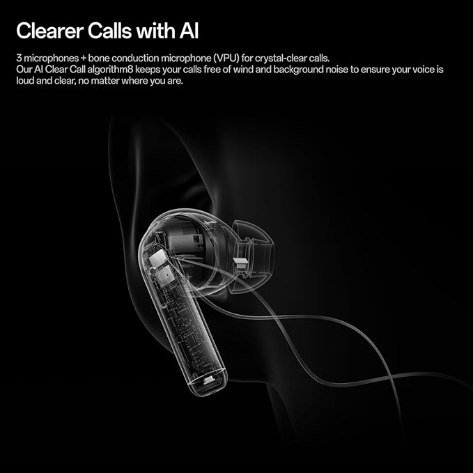 OnePlus Buds Pro 3, Wireless Bluetooth Earbuds, Noise Canceling Earbuds, Deep Bass, Immersive Sound, Up to 44 Hour Playtime with Charging case, Midnight Opus
