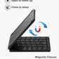 DeLUX Foldable Bluetooth Keyboard, Wireless Portable Travel Keyboard with Stand Holder, Rechargeable Ultra Slim Mini Size, for iOS Android Windows Mac Smartphone Tablet (KF19)