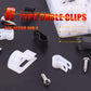 Hilitchi 132 Pcs 6 Sizes Black and White Plastic Cable Clamp R Type Screw Mounting Cord Fastener Cable Clips Assortment Kit with Screws for Wire Management Cable Conduit (Clips from 6mm to 23mm)