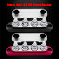 4 x M8 (5/16") Studs Power Distribution Block Bus Bar 12V, Ampper 4.3" 200A Marine BusBar Battery Distribution Block W/Cover for Car Boat Solar (Red & Black)
