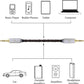 okcsc 4.4MM Male to 3.5MM Male Ultra Short Hifi Audio Cable - OFC Pair Recording Cable - 8-Core Braided Structure - 5.82 inch