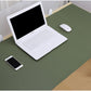 KINGFOM Desk Pad Office Desktop Protecter, PU Leather Desk Mat Blotters Organizer with Comfortable Writing Surface (47.2" x 23.6", Green)