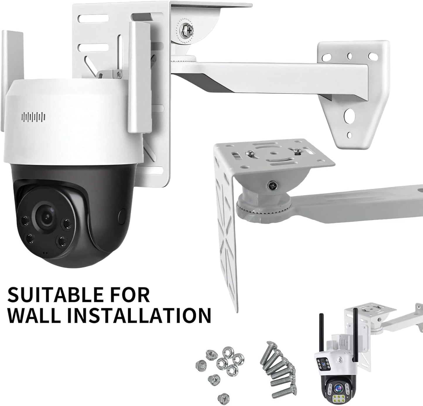 L-Shape Dome Camera Bracket, Wall Ceiling Mount for Security Dome Cameras, (Wall Mount Bracket)