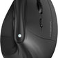 57° Ergonomic Wireless Tower Mouse, Vertical Quiet Ergo Mouse, Bluetooth(BT5.0,BT3.0)&2.4G, (800/1200/2400/2400/4000), 5 Buttons for Windows, macOS, iPadOS, Laptop, PC, Black