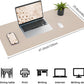 AFIING Leather Desk pad Protector, Large Non-Slip Office Desk Mat with Natural Cork & PU Leather, Waterproof Writing Mouse Pad for Office and Home (47in*23in, Beige)