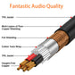 Tisino 1/4 Extension Cable 15 ft, Headphone Extension Cable Quarter inch TRS Male to Female Stereo Guitar Extension Cable Cord