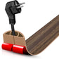 Floor Cord Cover Self Adhesive Cord Hider,3.3FT Cable Management, Extension Strip Protector for Wires, Prevent Cable Trips for Offices, Gyms, Exhibitions Cavity:0.39"(W) x 0.27"(H) Wood Walnut