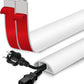 Floor Cord Cover for Wires on Floor Self Adhesive Cord Hider Floor Cable Management Wire Covers for Cords Protector Prevent Cable Trips Cord Cavity W 0.47" x H 0.27", White, 10Ft
