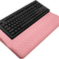 Computer Keyboard Stand with Wrist Rest, Ergonomic Tilted Keyboard Holder - Keyboard Riser with Wrist Pad - Keyboard Tray Support for Office Home - Pink
