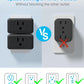 VINTAR 3 Pack Multi Plug Outlet Extender, Adapter, Splitter, Black, Type A, 125V, 15A, ETL Certified
