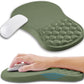 Ergonomic Mouse Pad Wrist Support with Memory Foam Massage Bulge, Carpal Tunnel Pain Relief Mousepad Wrist Rest for Mouse(12x8 inch,Olive Green)