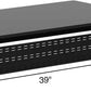 Stand Up Desk Store Under Desk Cable Management Tray Black Horizontal Computer Cord Raceway and Modesty Panel (Black, 39")