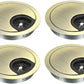 uxcell Cable Hole Cover, 2.4Inch/60mm Zinc Alloy Desk Wire Cord Cable Grommets Hole Cover for Office PC Desk Cable Cord Organizer, 4Pcs Bronze Tone