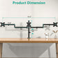 WALI Triple Monitor Mount, 3 Monitor Desk Mount for 13-27 inch Computer Screens, Holds up to 22 lbs, Triple Monitors Stand for Desk, with Tilt, Swivel, Rotation, VESA 75/100mm (M003S), Black