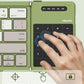 Nillkin Foldable Bluetooth Keyboard with Touchpad & Number Pad, Portable Bluetooth Keyboard with Full Size Keys, Pocket-Sized Wireless Travel Keyboards for iPad, Smartphone, Tablet and Laptop Green