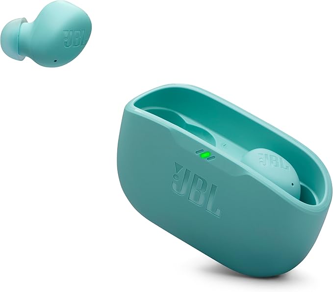 JBL Vibe Buds 2 - True Wireless Noise Cancelling Earbuds with JBL Pure Bass Sound & Smart Ambient Technology, 4mics for Crisp, Clear Calls, up to 40Hrs of Playback, IP54 Dust & Water Resistant (Blue)