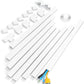 Yecaye Large Cord Hider for 3-4 Wires, Paintable Cord Cover Wall Cable Management System, PVC Wire Hide, Cable Raceway Kit for Wall Mount TV, W1.18in H0.67in, White