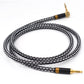 Aux Cord, Audiophile 3.5mm Stereo Audio Cable [2m (6.5Feet), Silvered-Plated Copper core, Right Angle] Unbreakable and Great for Phone, Laptop, Tablets,Headphones, Cars and More.