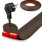 Floor Cord Cover Cable Cavity Self Adhesive Cord Hider Floor 10FT Floor Cable Management Power Cord Protector Floor Electric Cord Covers for Offices, Gym, Exhibitions (CoffeeBrown, 1.18" x 20')