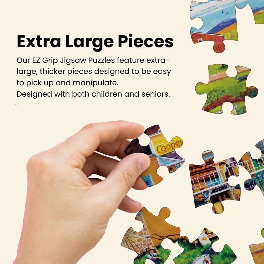 Masterpieces - 500 Piece Jigsaw Puzzle, Large EZ Grip Shapes, White House Fireworks, Fun for Adults, Seniors, Family, Kids, 19.25" x 26.75"