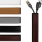 Rubber Bond TV Cord Hider Cable Protector - Strong Self Adhesive Wall Cord Cover Cable Hider - Low Profile Cable Management Wall Cord Concealer Cable Raceway (Dark Brown, 10 Feet)