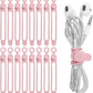 Nearockle 16Pcs Silicone Cable Straps Wire Organizer for Bundling Earphone, Phone Charger, Computer Cords, Reusable Cable Ties Cord Organizer in Home,Office,Kitchen,School(Pink)