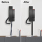 Rubber Bond TV Cord Hider Cable Protector - Strong Self Adhesive Wall Cord Cover Cable Hider - Low Profile Cable Management Wall Cord Concealer Cable Raceway (Black, 6 Feet)