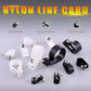 Swpeet 135 Pack 6 Sizes White+Black Nylon Plastic R-Type Cable Clips Clamp Assortment Kit, 3/16" 1/4" 3/8" 1/2" 3/4" 1" Nylon Screw Mounting Cord Fastener Clips with 135Pcs Screws for Wire Management
