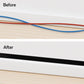Rubber Bond TV Cord Hider Cable Protector - Strong Self Adhesive Wall Cord Cover Cable Hider - Low Profile Cable Management Wall Cord Concealer Cable Raceway (Black, 10 Feet)