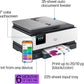 HP OfficeJet Pro 8138e Wireless All-in-One Color Inkjet Printer, Print, Scan, Copy, Fax, ADF, Duplex Printing Best-for-Home Office (Renewed Premium)