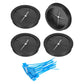 uxcell 4Pcs Cable Cord Grommet, 2-3/8"(60mm) Rubber Desk Grommets Wire Pass Through Hole Cover with Marked Cable Ties for Home Office Cable Wire Protection, Black
