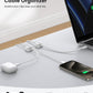3-in-1 Cord Organizer Spring Clip Holder - Lamicall Small Desk Cable Organizer Clips, Adhesive Adjustable Wire Holder for Phone Charging Cord, Cable Management, Office Desk Accessories, White, 3Pcs