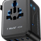 MOMAX Universal Travel Adapter, GaN PD 45W Fast International Power Adapter