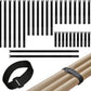 32 pcs 1-inch-wide Hook and Loop Cable Straps, 8"-12"-18"-24"-36" Adjustable Fastening Straps, Fixing and Organizing Cable Ties Set, Multi-Purpose Nylon Cinch Strap, Heavy-Duty Storage Straps