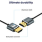 Twozoh Flexible & Slim HDMI Cable 3.3FT 3 Pack, Ultra Thin HDMI Cord Supports High Speed 4K@60Hz 18gbps 2160P/1080P