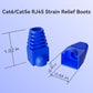 CableGeeker 100-Pack Cat6 / Cat5e RJ45 Strain Relief Boots, RJ45 Boot, Cat 6 Boot, Cat6 Ethernet Boots, Suitable for 6.5mm(0.26in) Ethernet Cables (Round-Press Blue)