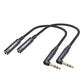 HUAELU 2Pack 1FT Right Angle Audio Cable, Male to Female, 6.35mm TRS Stereo to 1/4 Female Stereo Headphone Guitar Extension Cable Cord for Amplifiers
