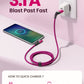 AINOPE Type C Cable [2-Pack, 6.6ft] 3.1A Type C Charger Fast Charging Right Angle, Resistant Nylon Braided S9 Charger Compatible with Galaxy S10 S9 Plus S21, Note 10 9 LG, USB C Cable