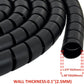 Spiral Wrap Hose Cable Protector - 1.58" OD x 12' Pre-Cut Lengths-Safe Hose Protector to Avoid Wear and Extend Life for Hydraulic Pneumatic Hoses
