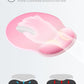 Ergonomic Mouse Pad Wrist Support, Comfortable Mouse Pad Wrist Rest, Relieve Wrist Pain Gel Mouse pad, Non-Slip Rubber Base Mousepad for Laptop, Computer(Gradient Baby Pink)