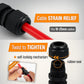 MGI SpeedWare 1" NPT Strain Relief Nylon Cord Grip Cable Glands, Black Plastic Grommet 2-Pack