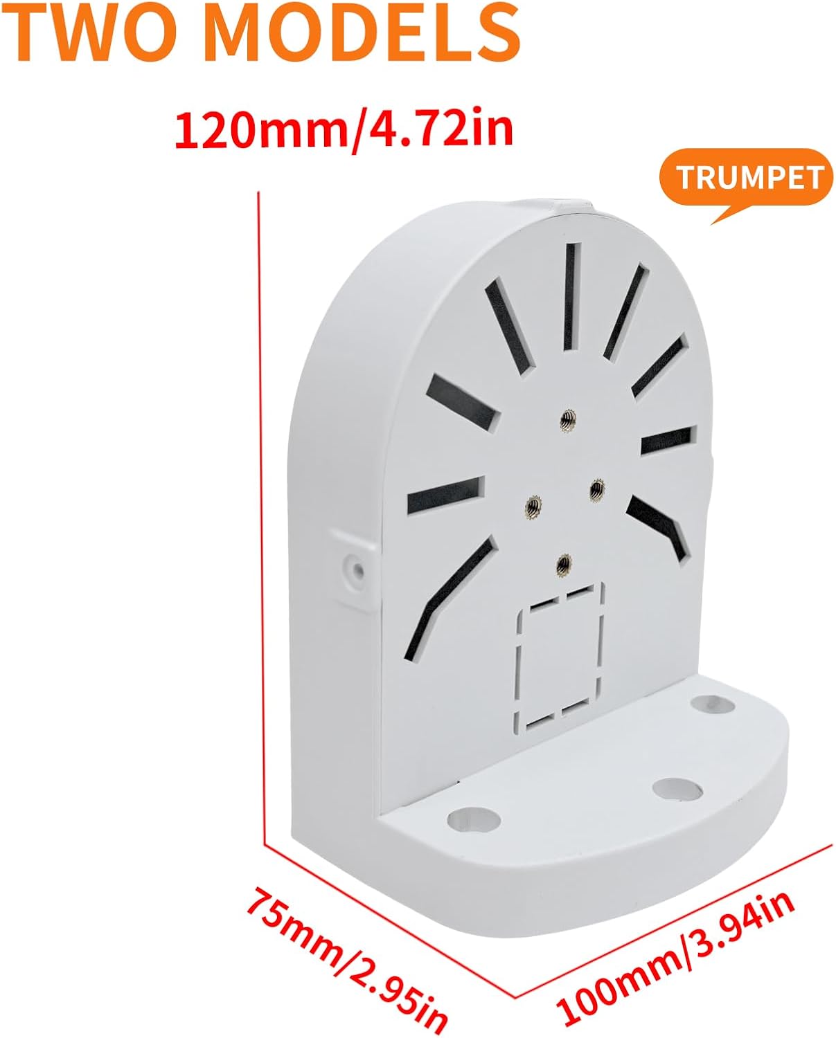 Indoor Outdoor Camera Bracket ABS Plastic Wall Mount L-Shaped Bracket for Security Dome IP Camera Mounting, Junction Box Cable Management (2.5in-SL-3PACK)
